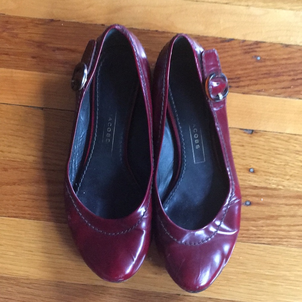 Marc Jacobs Blood red leather flats
